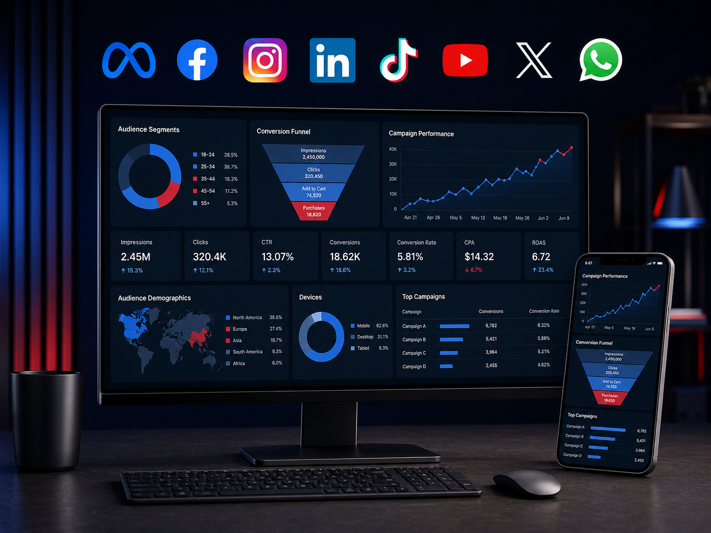 Social Media Marketing content calendar and creative strategy workspace